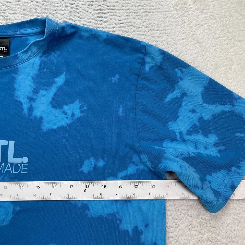 HSTL Made T-Shirt Mens Small Blue Cotton Short Sleeve Crew Neck